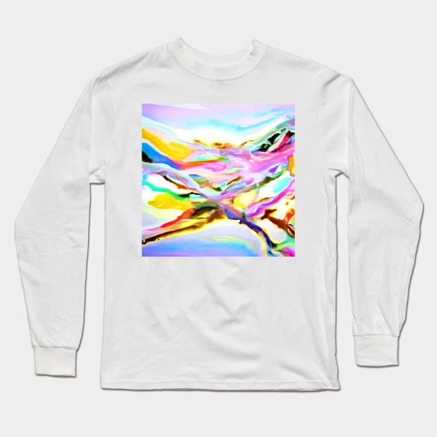 Coastal Color Abstract Long Sleeve T-Shirt by DANAROPER